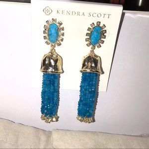 Kendra Scott Decker Turquoise Tassel Earrings NWT